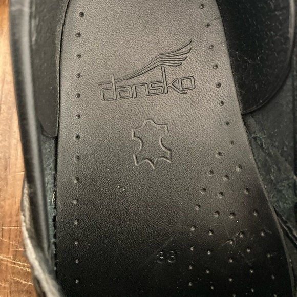 Dansko black leather professional nurses clogs shoes size EU 38 - Picture 7 of 11